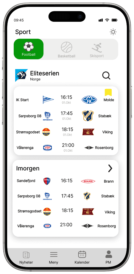 FVN widget – skjermbildet 1