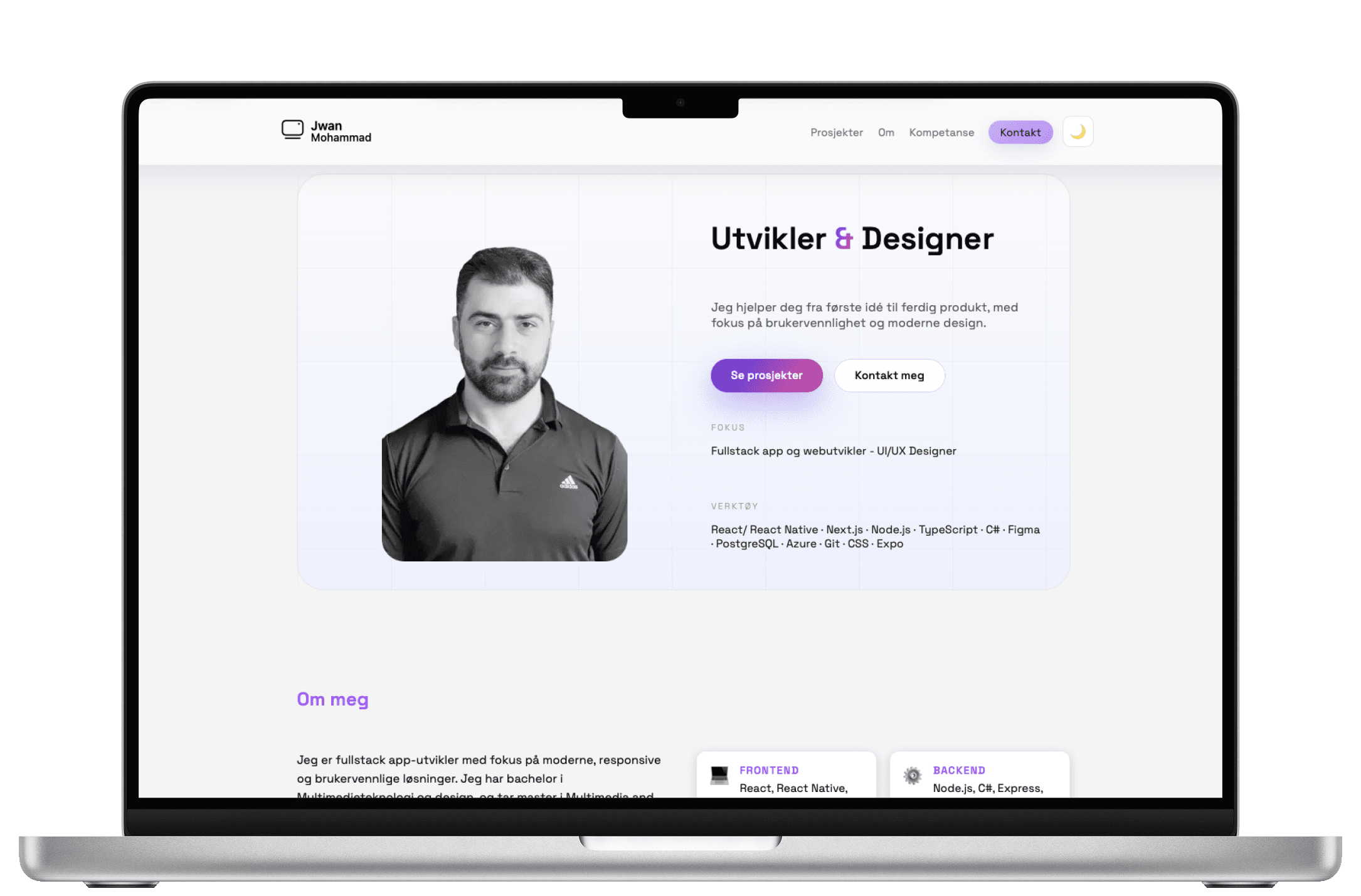 Portefølje – forside